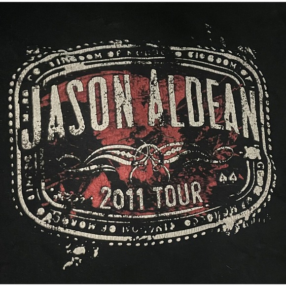 Jason Aldean 2011 Tour T-Shirt Big‎ Green Tractor Size Medium Country Music - Picture 2 of 6